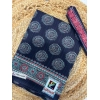 Generic Women's Cotton Printed Saree With Unstitched Blouse 5.5Mtr (Blue)