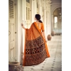 Generic Women's Cotton Printed Saree With Unstitched Blouse 5.5Mtr (Mustard)