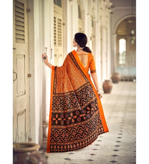 Generic Women's Cotton Printed Saree With Unstitched Blouse 5.5Mtr (Mustard) Generic Women's Cotton Printed Saree With Unstitched Blouse 5.5Mtr (Mustard)