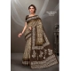 Generic Women's Cotton Printed Saree With Unstitched Blouse 5.5Mtr (Brown)