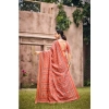 Generic Women's Cotton Printed Saree With Unstitched Blouse 5.5Mtr (Peach)