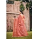 Generic Women's Cotton Printed Saree With Unstitched Blouse 5.5Mtr (Peach)