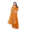 Generic Women's Cotton Printed Saree With Unstitched Blouse 5.5Mtr (Mustard)