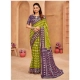 Generic Women's Cotton Printed Saree With Unstitched Blouse 5.5Mtr (Mehendi Green)