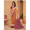 Generic Women's Cotton Printed Saree With Unstitched Blouse 5.5Mtr (Multicolor)