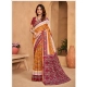 Generic Women's Cotton Printed Saree With Unstitched Blouse 5.5Mtr (Multicolor)