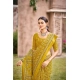 Generic Women's Cotton Printed Saree With Unstitched Blouse 5.5Mtr (Mustard)