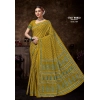 Generic Women's Cotton Printed Saree With Unstitched Blouse 5.5Mtr (Mehendi Green)