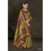 Generic Women's Cotton Printed Saree With Unstitched Blouse 5.5Mtr (Green)