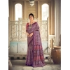 Generic Women's Cotton Printed Saree With Unstitched Blouse 5.5Mtr (Purple)