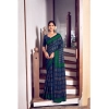 Generic Women's Cotton Printed Saree With Unstitched Blouse 5.5Mtr (Blue)
