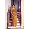 Generic Women's Cotton Printed Saree With Unstitched Blouse 5.5Mtr (Mustard)