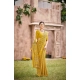 Generic Women's Cotton Printed Saree With Unstitched Blouse 5.5Mtr (Mustard)