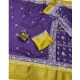 Generic Women's Cotton Silk Printed Saree With Unstitched Blouse 5.5Mtr (Purple)