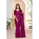 Generic Women's Vichitra Silk Striped Saree With Unstitched Blouse 5.5Mtr (Purple) Generic Women's Vichitra Silk Striped Saree With Unstitched Blouse 5.5Mtr (Purple)