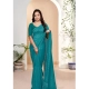 Generic Women's Vichitra Silk Striped Saree With Unstitched Blouse 5.5Mtr (Sky Blue) Generic Women's Vichitra Silk Striped Saree With Unstitched Blouse 5.5Mtr (Sky Blue)