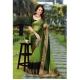 Generic Women's Khadi Cotton  Solid Saree With Unstitched Blouse 5.5Mtr (Green)
