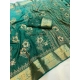 Generic Women's Jacquard Printed Saree With Unstitched Blouse 5.5Mtr (Green)
