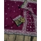 Generic Women's Cotton Silk Printed Saree With Unstitched Blouse 5.5Mtr (Wine)