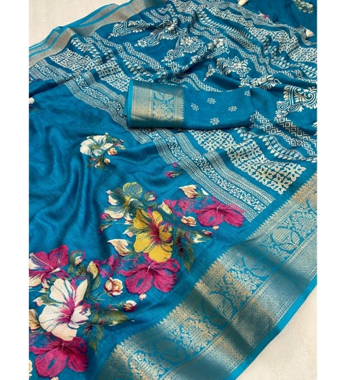 Generic Women's Jacquard Printed Saree With Unstitched Blouse 5.5Mtr (Sky Blue) Generic Women's Jacquard Printed Saree With Unstitched Blouse 5.5Mtr (Sky Blue)