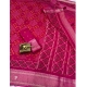 Generic Women's Dola Silk Printed Saree With Unstitched Blouse 5.5Mtr (Pink)