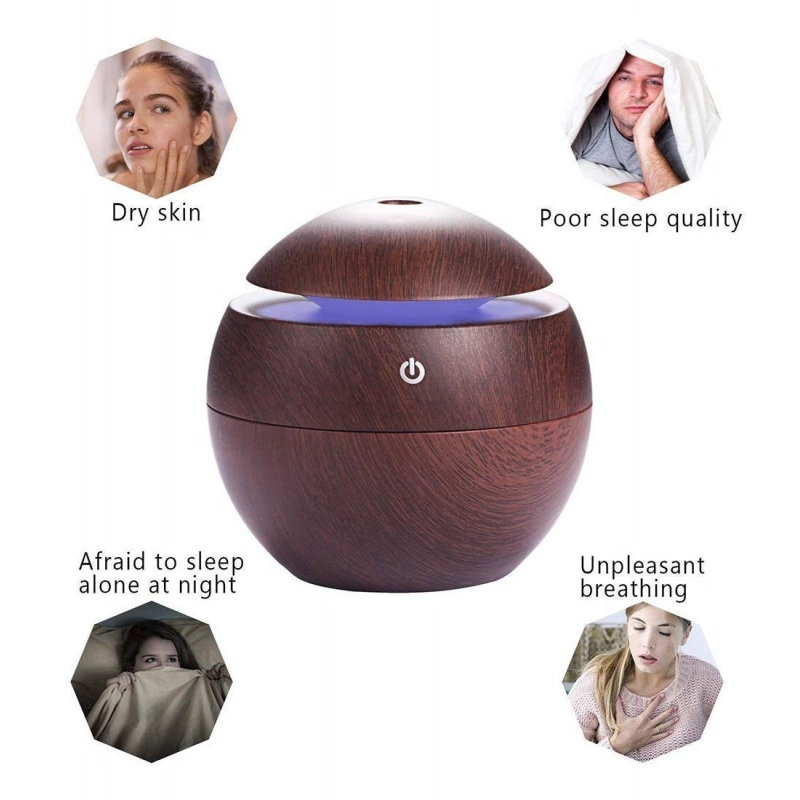 Plastic Wooden Humidifier (Brown)