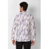 Generic Men's Cotton Rayon Digital Printed Mandarin Collar Short Kurta (Blue)