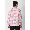 Generic Men's Cotton Rayon Digital Printed Mandarin Collar Short Kurta (Pink)