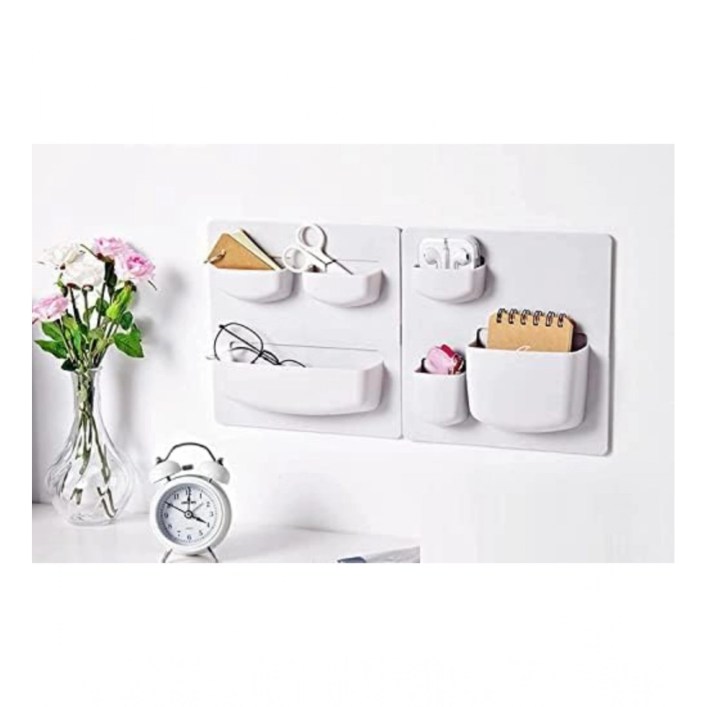 Generic Plastic Wall Mounted Rack Pack Of_2 (Multicolor)