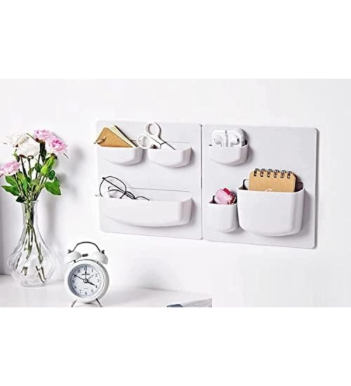 Generic Plastic Wall Mounted Rack Pack Of_2 (Multicolor) Generic Plastic Wall Mounted Rack Pack Of_2 (Multicolor)