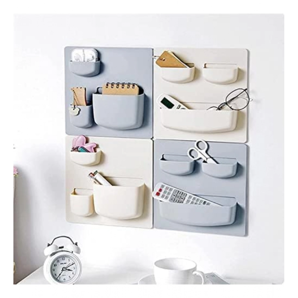 Generic Plastic Wall Mounted Rack Pack Of_2 (Multicolor)