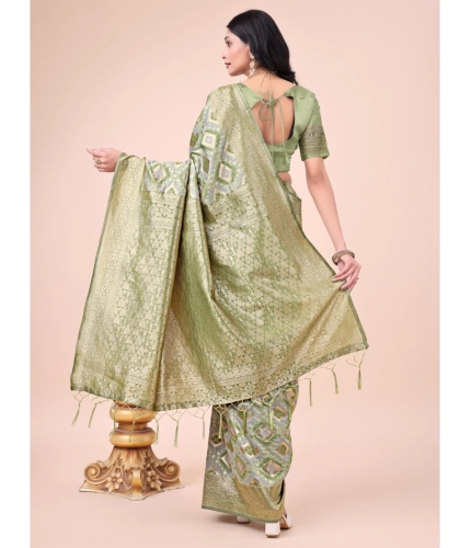 Generic Women's Cotton Printed Saree With Unstitched Blouse 5.5Mtr (Mhendi Green) Generic Women's Cotton Printed Saree With Unstitched Blouse 5.5Mtr (Mhendi Green)