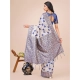 Generic Women's Linen Cotton Printed Saree With Unstitched Blouse 5.5Mtr (Blue) Generic Women's Linen Cotton Printed Saree With Unstitched Blouse 5.5Mtr (Blue)