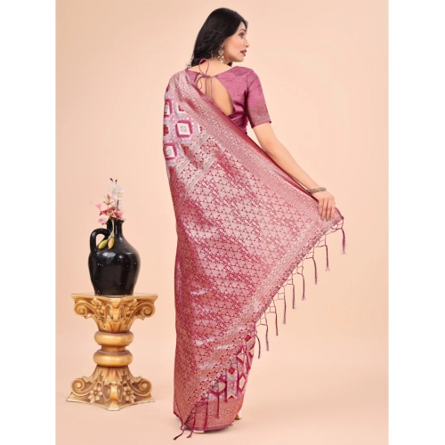 Women's Cotton Printed Saree With Unstitched Blouse 5.5Mtr (Pink) Women's Cotton Printed Saree With Unstitched Blouse 5.5Mtr (Pink)