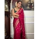 Generic Women's Silk Printed Saree With Unstitched Blouse 5.5Mtr (Rani Pink) Generic Women's Silk Printed Saree With Unstitched Blouse 5.5Mtr (Rani Pink)