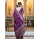 Generic Women's Silk Printed Saree With Unstitched Blouse 5.5Mtr (Purple) Generic Women's Silk Printed Saree With Unstitched Blouse 5.5Mtr (Purple)