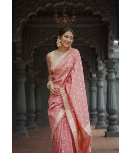 Generic Women's Cotton Printed Saree With Unstitched Blouse 5.5Mtr (Peach) Generic Women's Cotton Printed Saree With Unstitched Blouse 5.5Mtr (Peach)