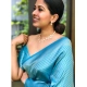 Generic Women's Silk Printed Saree With Unstitched Blouse 5.5Mtr (Sky Blue) Generic Women's Silk Printed Saree With Unstitched Blouse 5.5Mtr (Sky Blue)