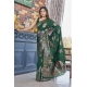 Generic Women's Silk Printed Saree With Unstitched Blouse 5.5Mtr (Green) Generic Women's Silk Printed Saree With Unstitched Blouse 5.5Mtr (Green)