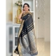 Generic Women's Silk Printed Saree With Unstitched Blouse 5.5Mtr (Black) Generic Women's Silk Printed Saree With Unstitched Blouse 5.5Mtr (Black)