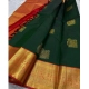 Generic Women's Silk Printed Saree With Unstitched Blouse 5.5Mtr (Green)