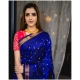 Generic Women's Silk Printed Saree With Unstitched Blouse 5.5Mtr (Blue) Generic Women's Silk Printed Saree With Unstitched Blouse 5.5Mtr (Blue)