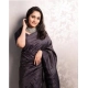 Generic Women's Silk Printed Saree With Unstitched Blouse 5.5Mtr (Black) Generic Women's Silk Printed Saree With Unstitched Blouse 5.5Mtr (Black)