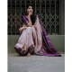 Generic Women's Silk Printed Saree With Unstitched Blouse 5.5Mtr (Purple) Generic Women's Silk Printed Saree With Unstitched Blouse 5.5Mtr (Purple)