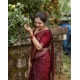 Generic Women's Silk Printed Saree With Unstitched Blouse 5.5Mtr (Maroon) Generic Women's Silk Printed Saree With Unstitched Blouse 5.5Mtr (Maroon)