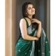 Generic Women's Cotton  Printed Saree With Unstitched Blouse 5.5Mtr (Green)