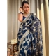 Generic Women's Silk Printed Saree With Unstitched Blouse 5.5Mtr (Dark Blue) Generic Women's Silk Printed Saree With Unstitched Blouse 5.5Mtr (Dark Blue)
