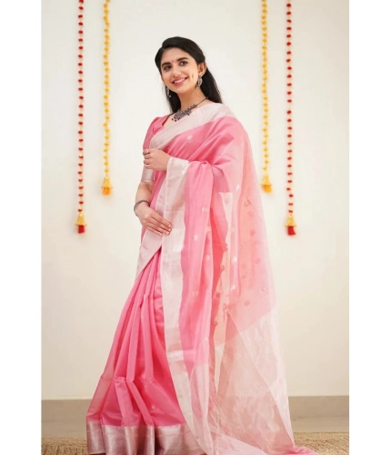 Generic Women's Cotton Printed Saree With Unstitched Blouse 5.5Mtr (Pink) Generic Women's Cotton Printed Saree With Unstitched Blouse 5.5Mtr (Pink)