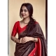 Generic Women's Silk Printed Saree With Unstitched Blouse 5.5Mtr (Brown) Generic Women's Silk Printed Saree With Unstitched Blouse 5.5Mtr (Brown)