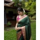 Generic Women's Silk Printed Saree With Unstitched Blouse 5.5Mtr (Green) Generic Women's Silk Printed Saree With Unstitched Blouse 5.5Mtr (Green)